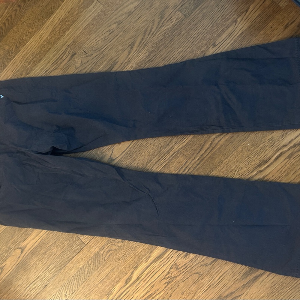 American Eagle Outfitters Navy Flare chinos size 12 long inseam new without tags - Picture 2 of 4